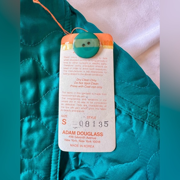 Vintage Silk Teal Jacket (small) - Picture 11 of 11